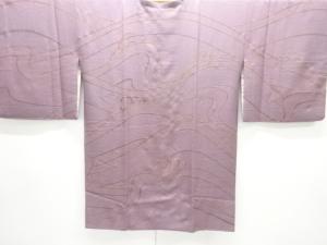 荒波模様刺繍ロング絵羽道行コート